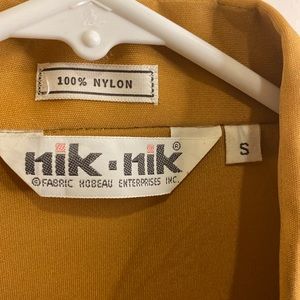 Vintage brown shirt mens S huge collar 70’s nik-nik